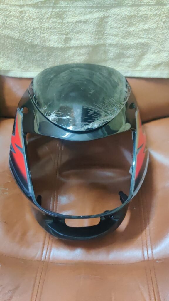 Bajaj Caliber Head light Visor Mask Fairing Grey Red
